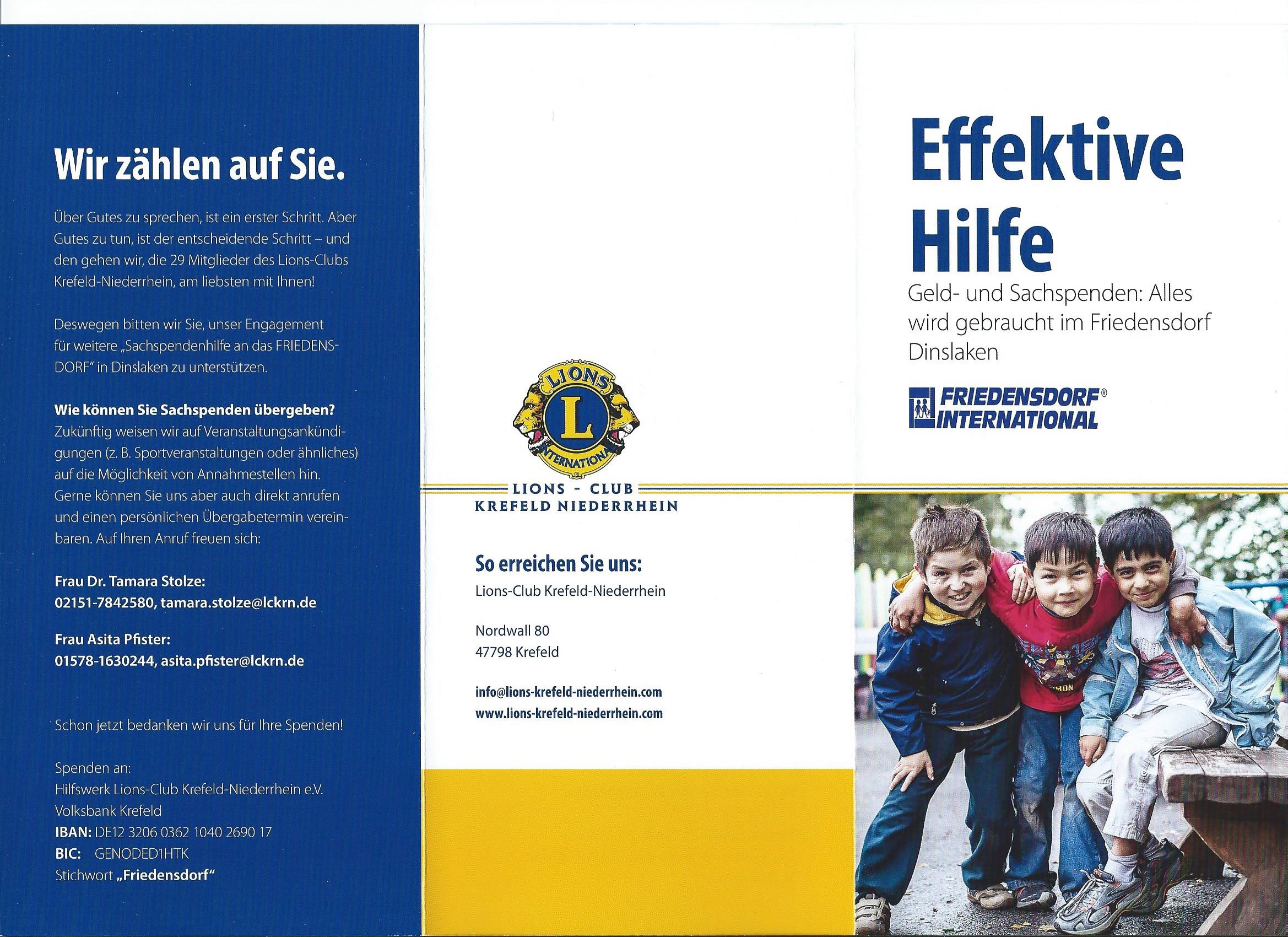 Sammelaktion von Bekleidung, Spielzeug, Bettwäsche, Geschirr und und und ... für das Friedensdorf